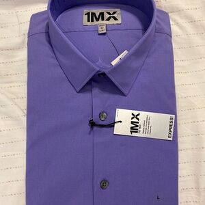 Express Purple Dress Shirt Smooth Fabric